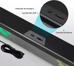 Soundbar Gamer com LED RGB e Som Estéreo 6W – Conexão USB para TV, Notebook e Celular