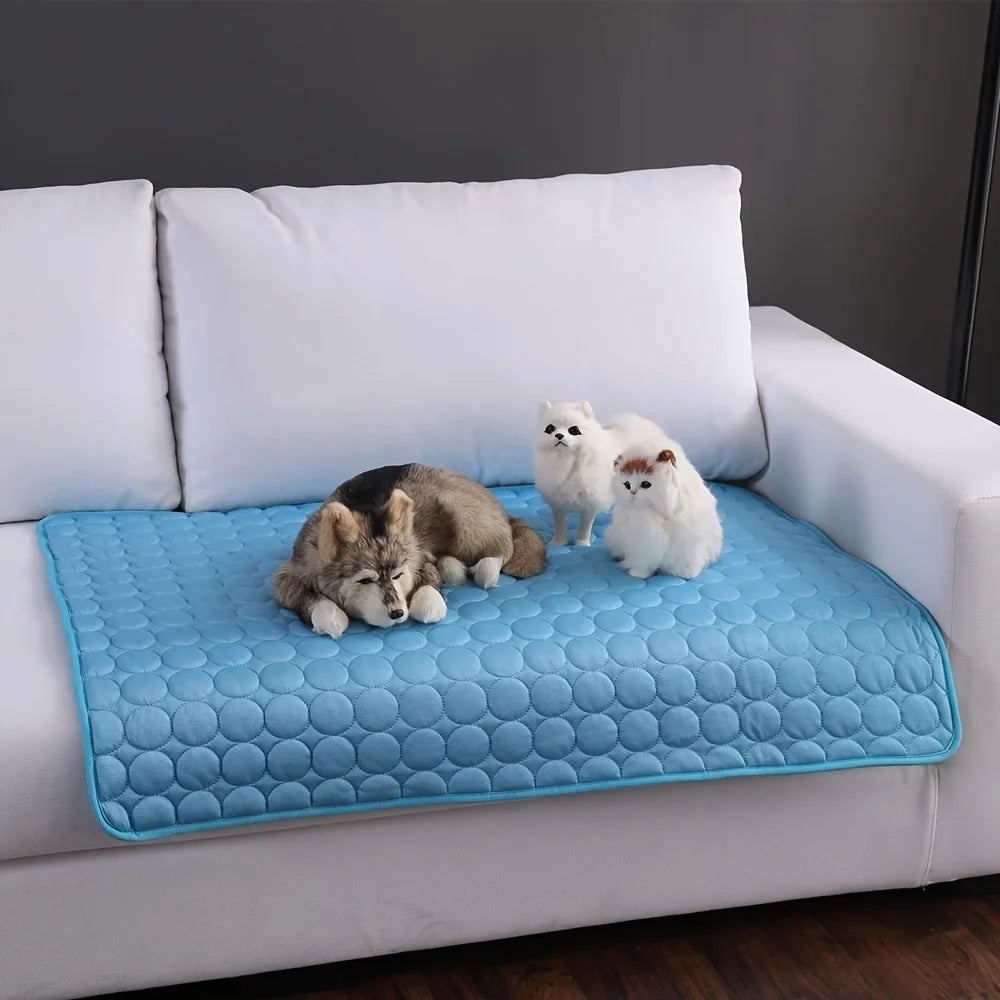 Cama Resfriante para Cachorros e Gatos – Almofada Fria de Verão Extra Grande para Pets