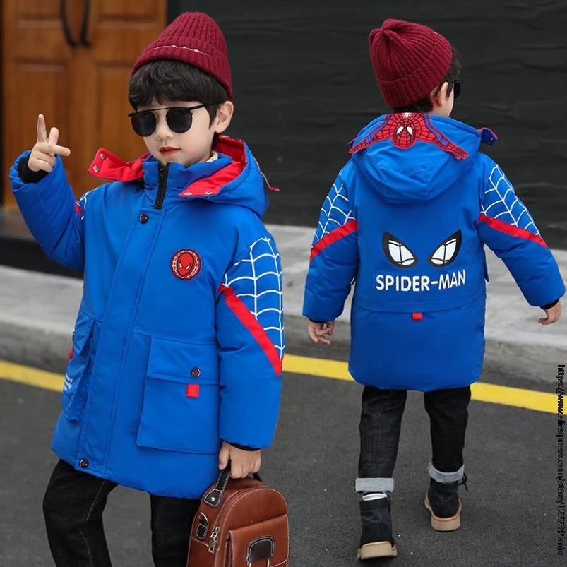 Jaqueta Acolchoada Menino – Estilo Spider-Man - Inverno 2025