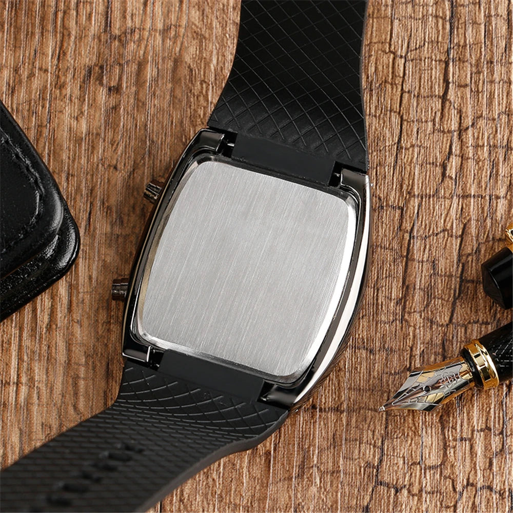 Relógio Masculino de Luxo – Aço Inox com LED e Design Esportivo