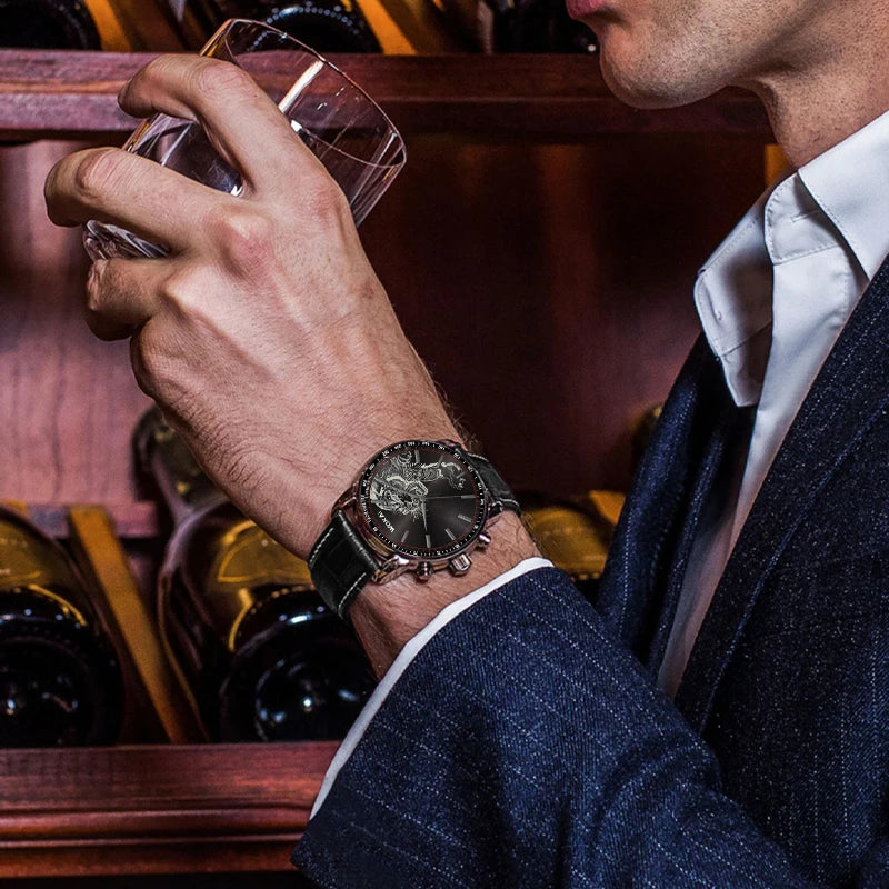 Relógio Masculino Casual com Design Moderno e Multifunções