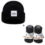 Acessórios para Bebê 0–6M – Gorro de Crochê com Meias e Bonequinho