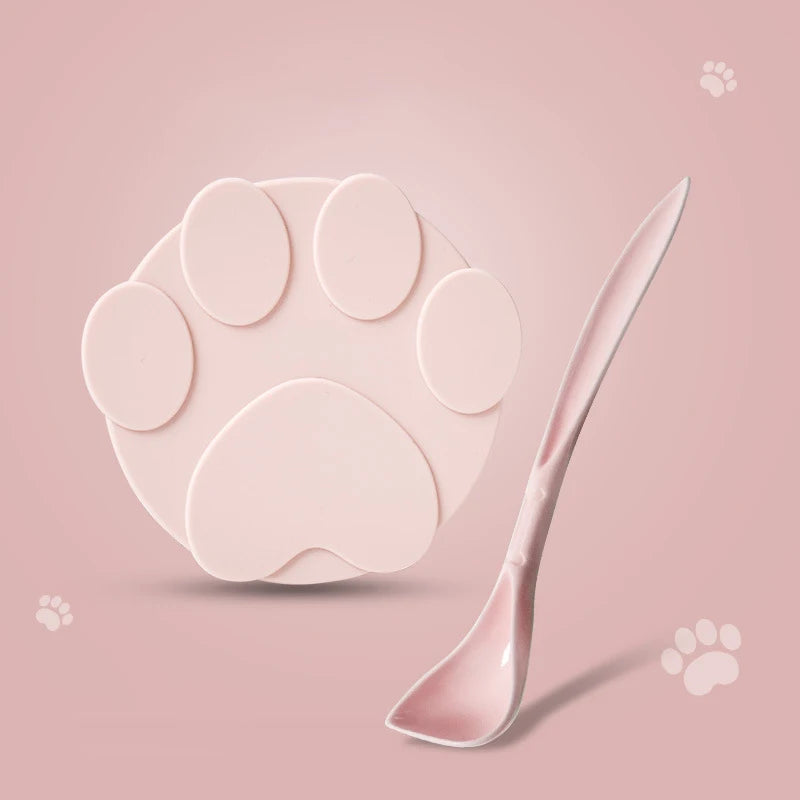Tampa de Silicone para Alimentos de Pet – Com Colher Integrada e Vedação Fresca