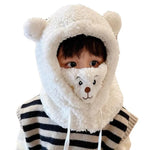 Gorro Divertido com Cachecol Integrado – Ideal para o Frio, Estilo Pais e Filhos